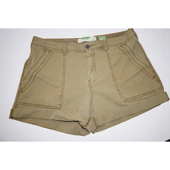 Anthropologie The Wanderer Utility Shorts 29 Faded Khaki Tan Olive Green GUC - Picture 4 of 8